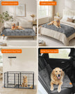 Waterproof Dog Blanket – Quilted Fabric – Dove Grey – Non-Slip Design for Large Dogs 178 x 76 cm