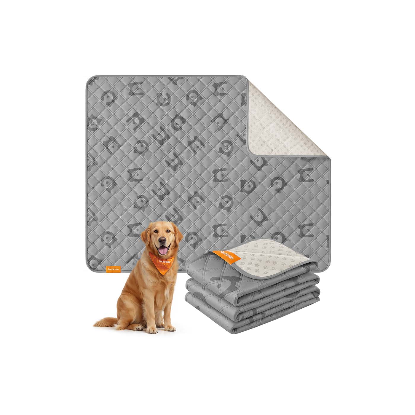 Dog Blanket – Waterproof – Dove Grey – Quilted Design, Non-Slip Bottom, Machine Washable