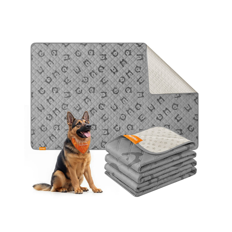 Waterproof Dog Blanket – Fabric – Dove Grey – Large Size with Non-Slip Bottom and Quilted Design