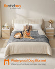 Waterproof Dog Blanket – Fabric – Dove Grey – Large Size with Non-Slip Bottom and Quilted Design