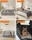 Waterproof Dog Blanket – Fabric – Dove Grey – Large Size with Non-Slip Bottom and Quilted Design