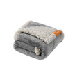 Dog Blanket – Sherpa Fleece – Grey – Waterproof and Reversible, Machine Washable, 73 x 63 cm