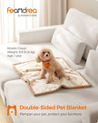 Dog Blanket – Sherpa Fleece – Grey – Waterproof and Reversible, Machine Washable