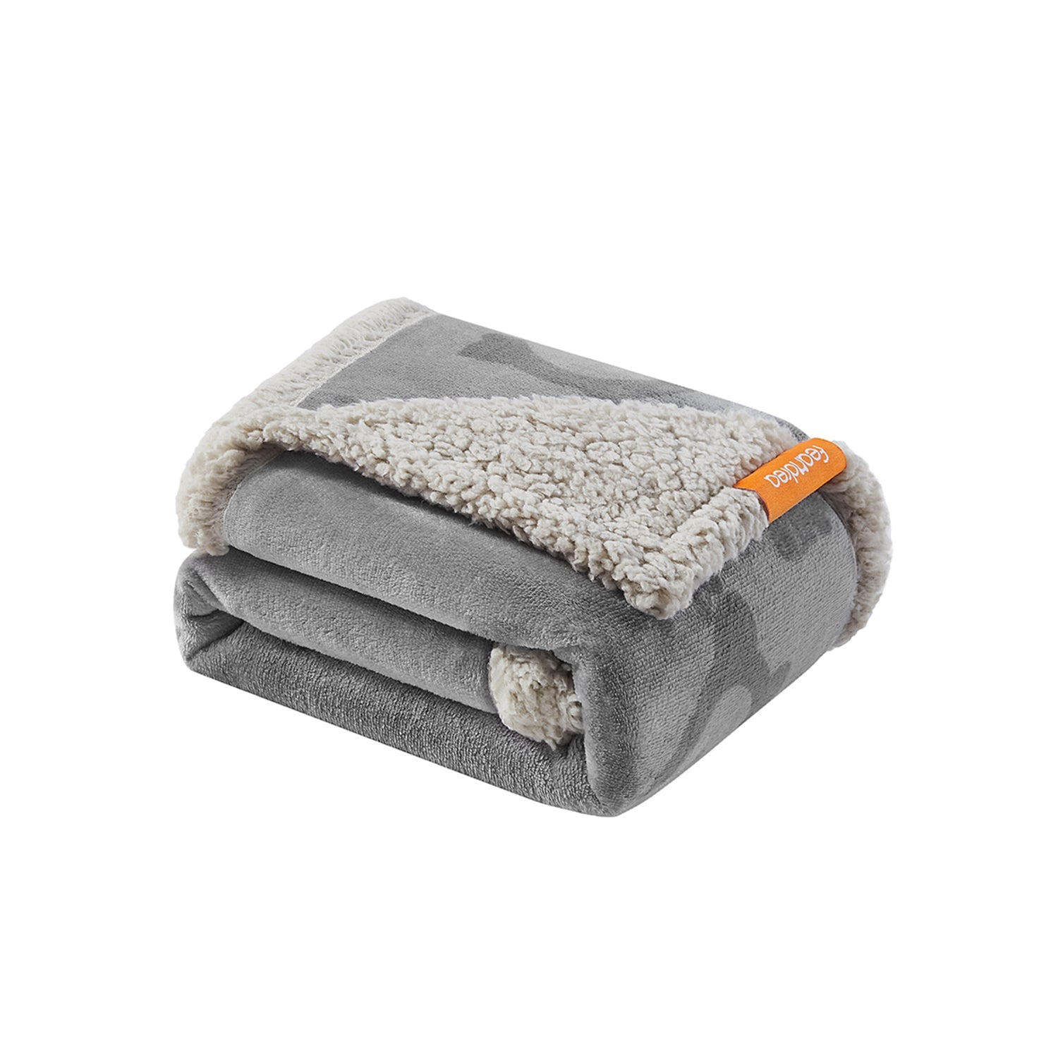 Dog Blanket – Sherpa Fleece – Grey – Waterproof and Reversible, Machine Washable, 101 x 73 cm