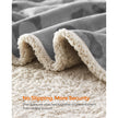Dog Blanket – Sherpa Fleece – Grey – Waterproof and Reversible, Machine Washable, 101 x 73 cm