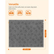 Dog Blanket – Sherpa Fleece – Grey – Waterproof and Reversible, Machine Washable, 101 x 73 cm