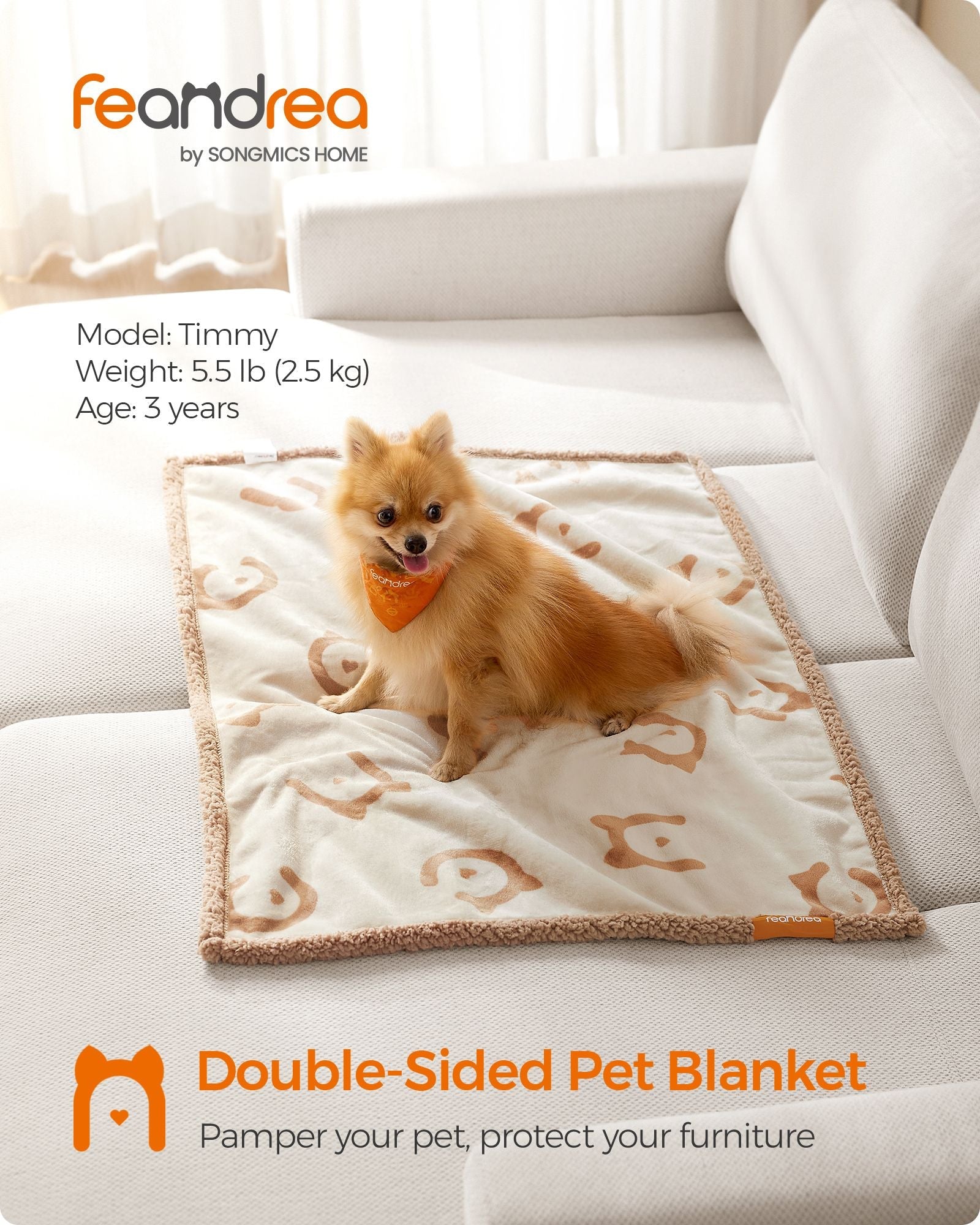 Dog Blanket – Sherpa Fleece – Grey – Waterproof and Reversible