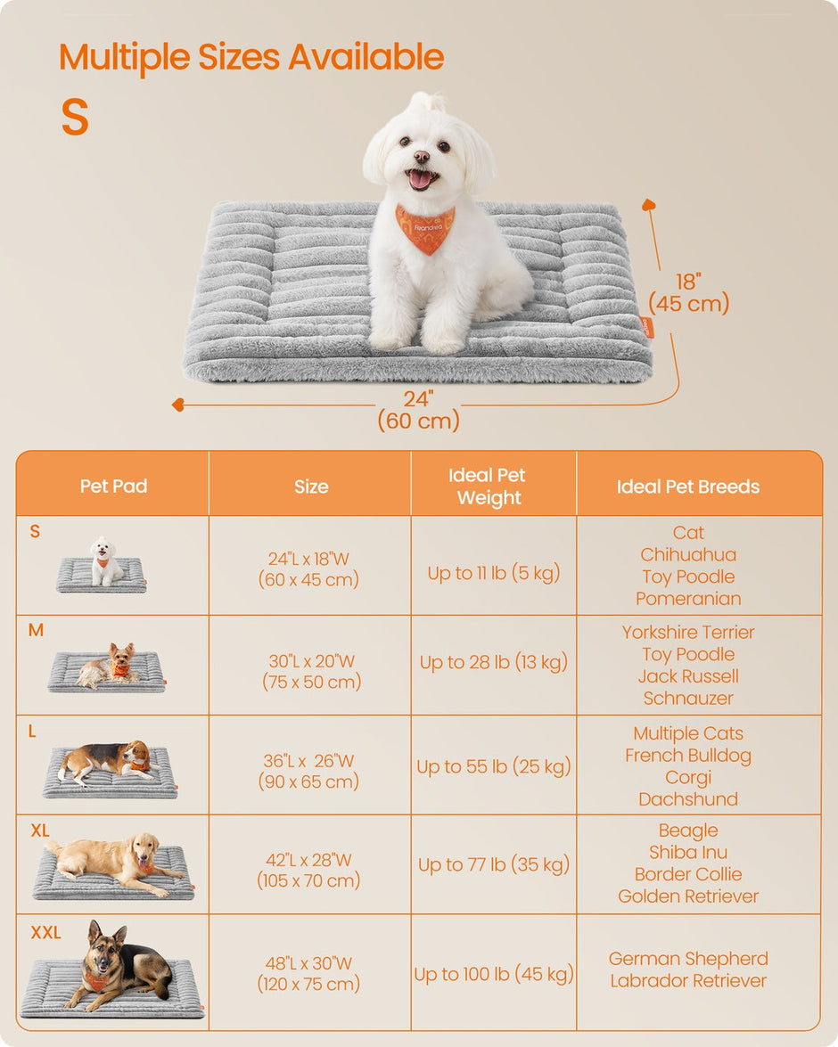 Pet Bed Mat – Fabric – Dove Grey – Machine Washable, Sofa Protector, 60 x 45 cm