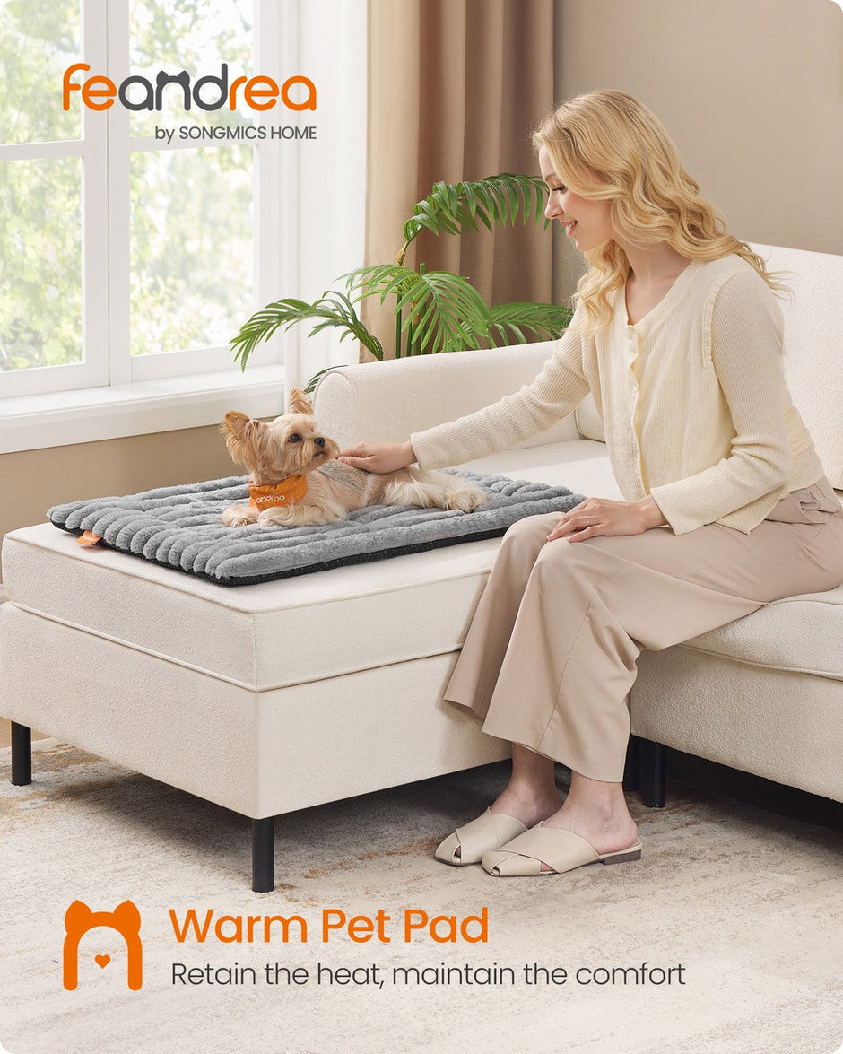 Dog Bed Mat – Fabric – Dove Grey – Machine Washable