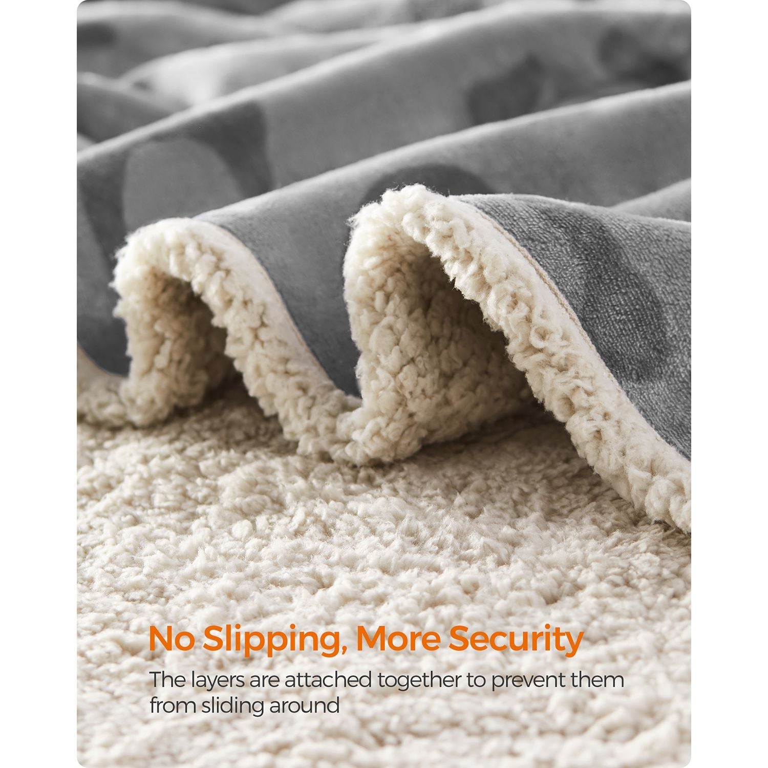 Waterproof Dog Blanket – Sherpa Fleece – Grey – Machine Washable, Reversible Design