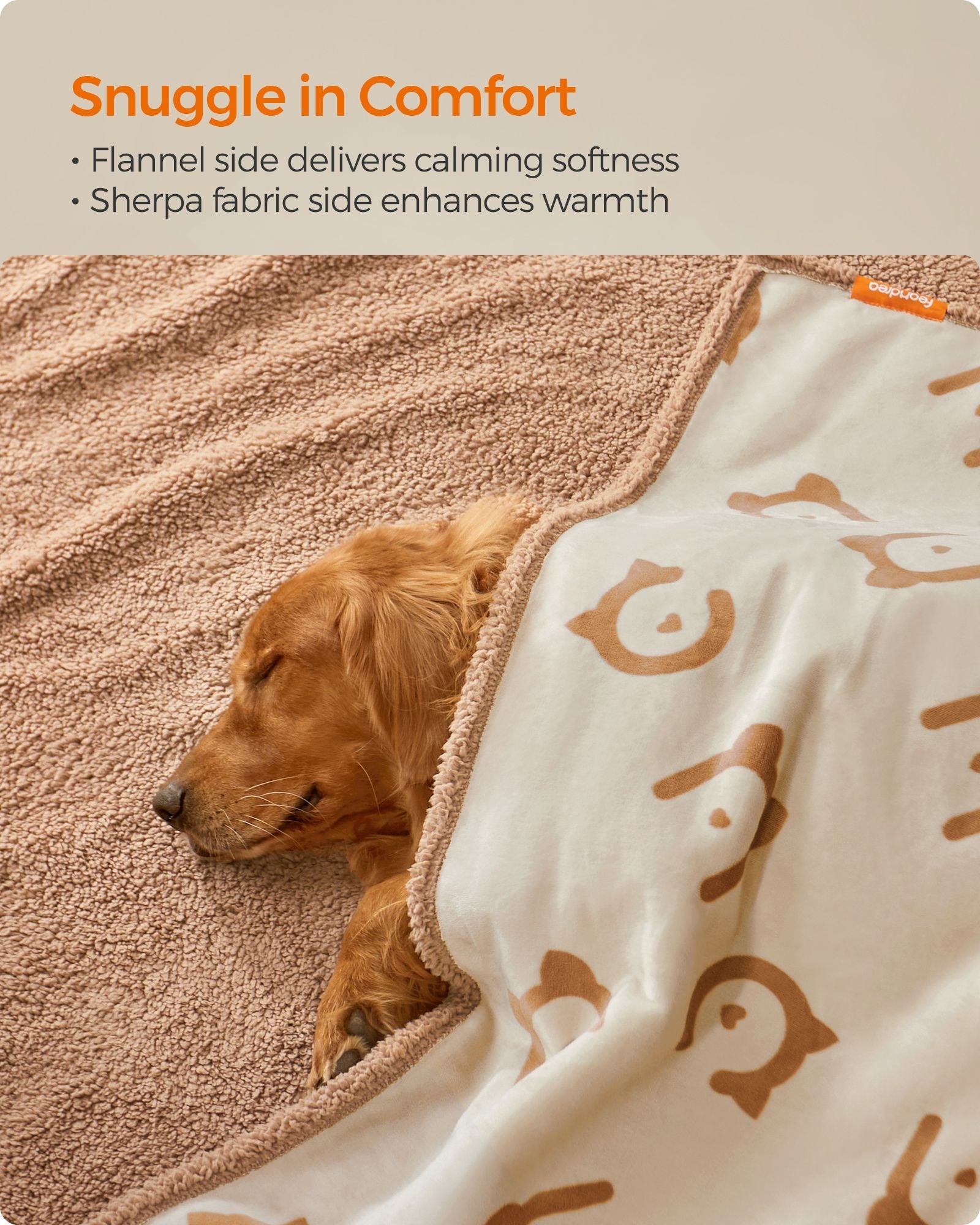 XXL Dog Blanket – Sherpa Fleece – Grey – Waterproof and Reversible