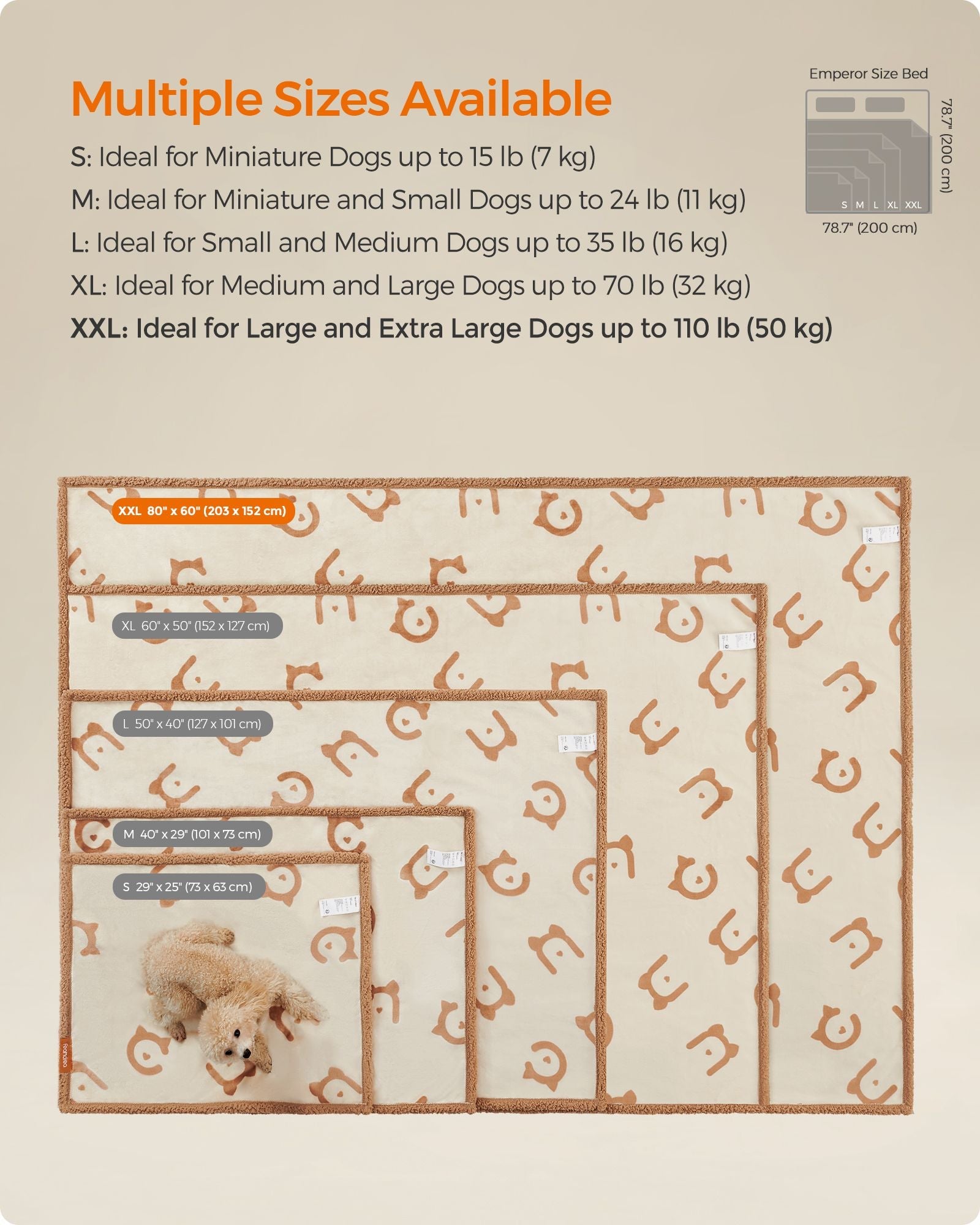 XXL Dog Blanket – Sherpa Fleece – Grey – Waterproof and Reversible