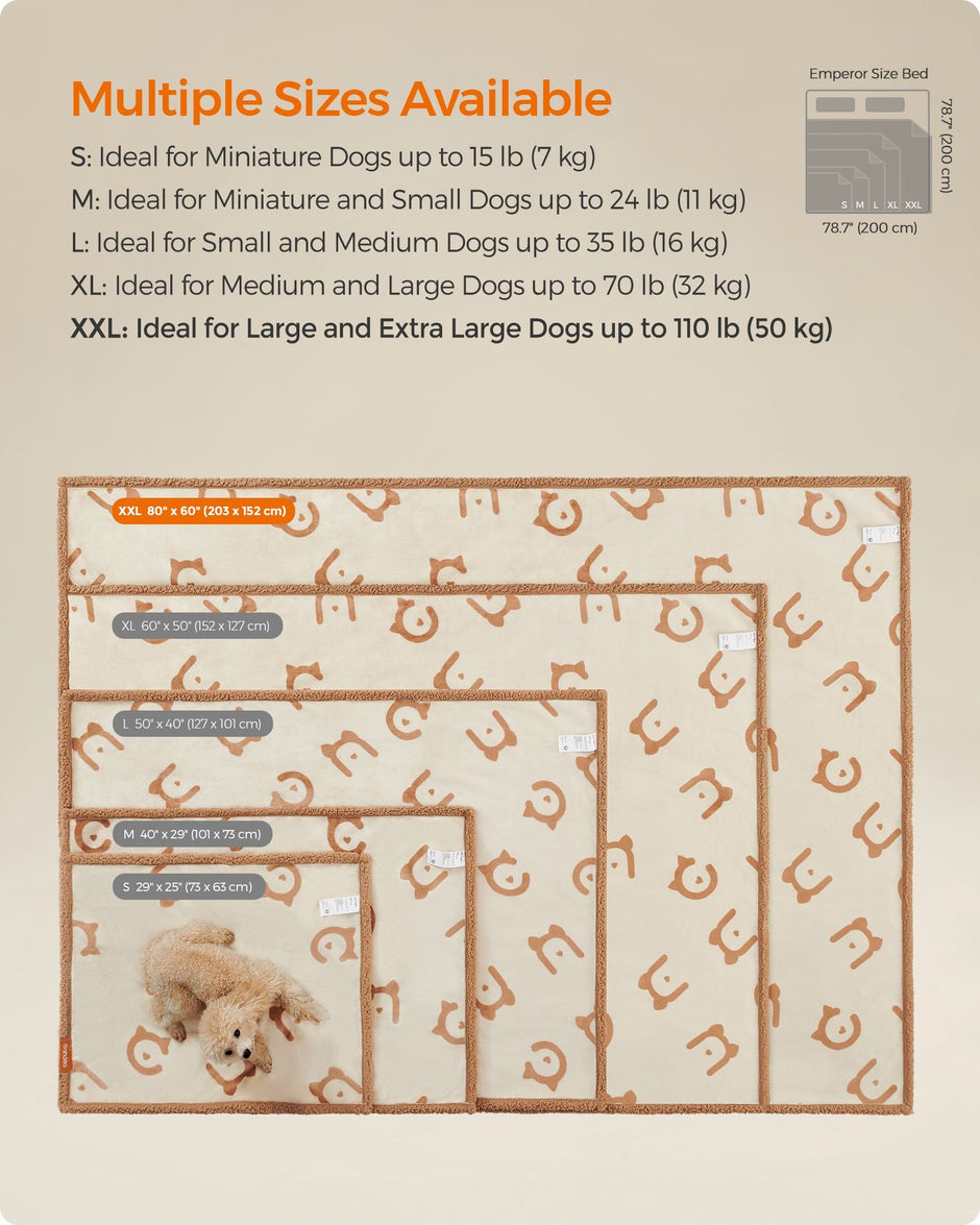 XXL Dog Blanket – Sherpa Fleece – Grey – Waterproof and Reversible