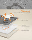 XXXL Waterproof Sherpa Fleece Dog Blanket – Sherpa Fleece – Grey – Reversible and Machine Washable