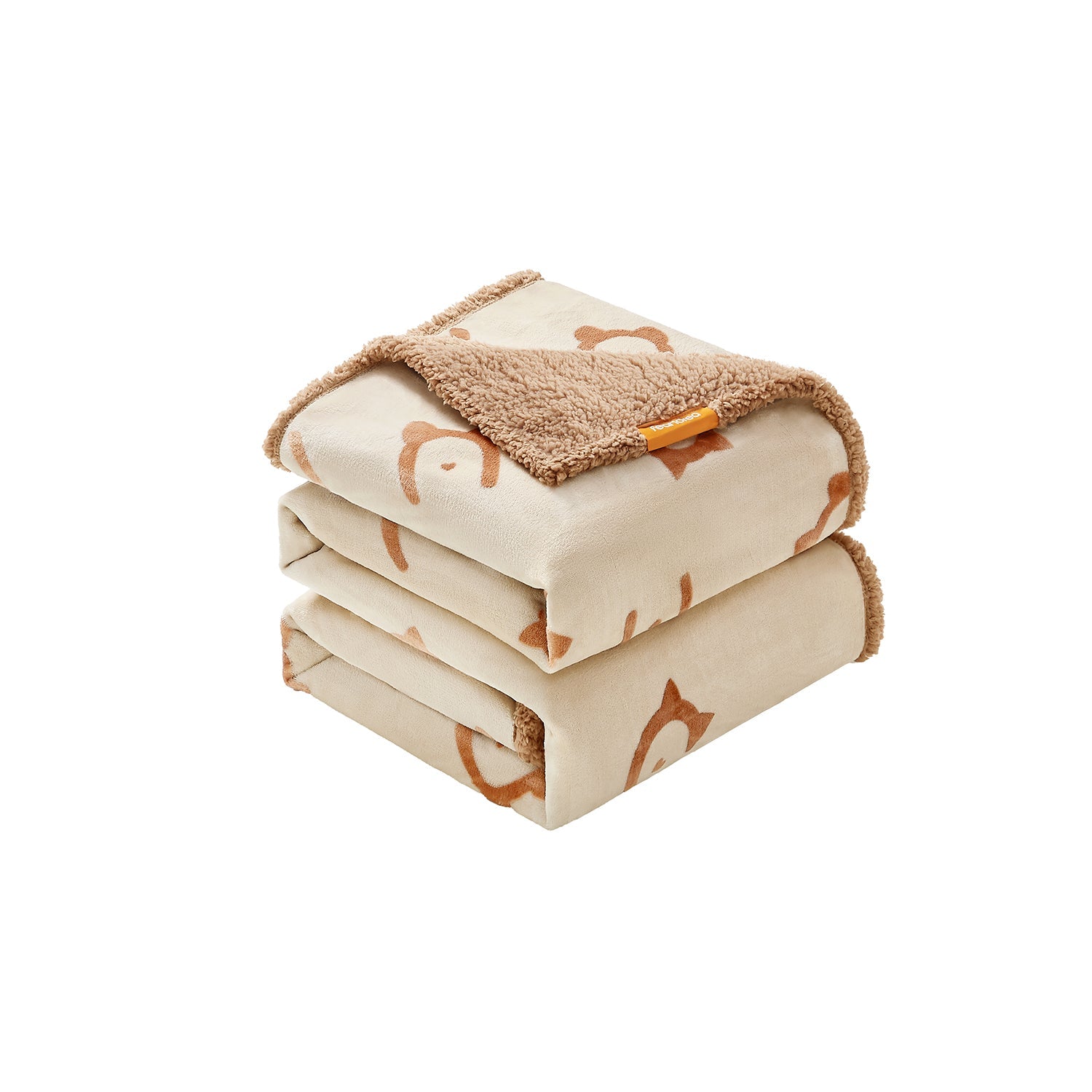 Dog Blanket – Sherpa Fleece – Beige – Waterproof and Reversible
