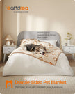 Dog Blanket – Sherpa Fleece – Beige – Waterproof and Reversible