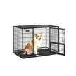 Heavy-Duty Dog Crate – Metal – Black – XL with Removable Doors and Easy Cleaning