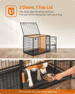 Heavy-Duty Dog Crate – Metal – Black – XL with Removable Doors and Easy Cleaning