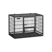 Heavy-Duty Dog Crate – Metal – Black – Double Removable Door, Easy Cleaning, Suitable for Small and Medium Dogs