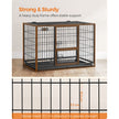 Heavy-Duty Dog Crate – Metal – Black – Double Removable Door, Easy Cleaning, Suitable for Small and Medium Dogs