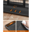 Heavy-Duty Dog Crate – Metal – Black – Double Removable Door, Easy Cleaning, Suitable for Small and Medium Dogs