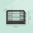 Dog Kennel – Heavy-Duty Metal – Black – Detachable Top with Double Doors