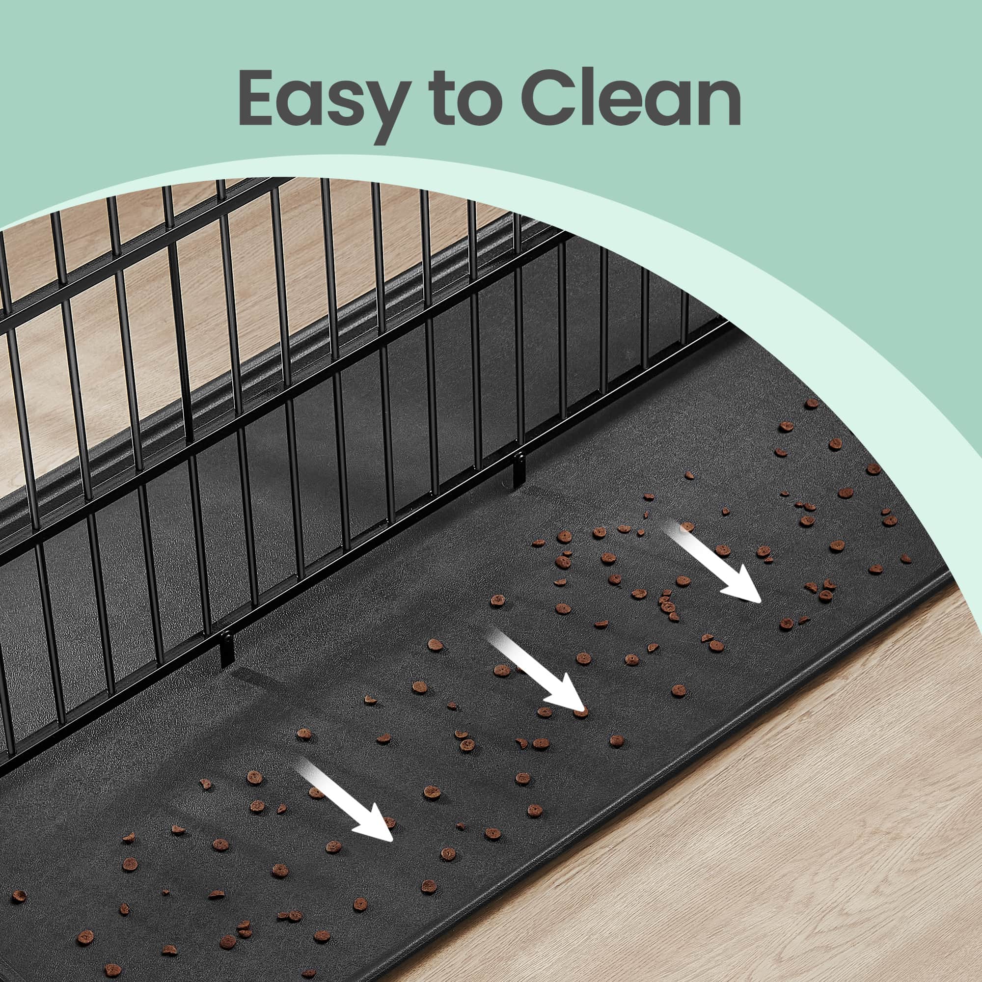 Dog Kennel – Heavy-Duty Metal – Black – Detachable Top with Double Doors