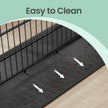 Dog Kennel – Heavy-Duty Metal – Black – Detachable Top with Double Doors