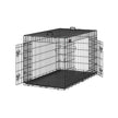 Foldable Dog Crate – Metal – Ink Black – 2 Doors with Tray, XXXL 106 x 77.5 x 70 cm