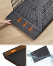 Dog Cage – Metal – Black – Folding Design with Two Doors and Removable Tray
