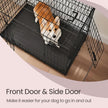 Metal Dog Crate – Metal – Black – Foldable with Removable Tray