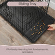 Metal Dog Crate – Metal – Black – Foldable with Removable Tray