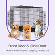 Foldable Dog Crate – Metal – Black – Extra Large with Removable Tray
