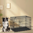 Foldable Metal Dog Crate – Black – XXL Size with Removable Tray