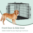 Foldable Metal Dog Crate – Black – XXL Size with Removable Tray
