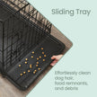 Foldable Metal Dog Crate – Black – XXL Size with Removable Tray