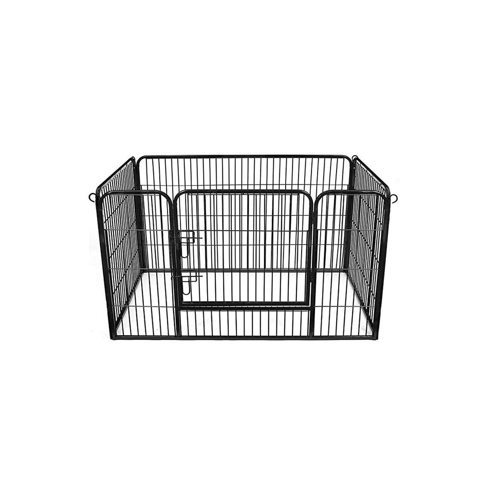 Puppy Playpen – Metal – Black – Foldable Pet Exercise Enclosure