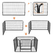 Puppy Playpen – Metal – Black – Foldable Pet Exercise Enclosure