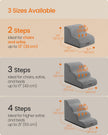 Dog Stairs – Waterproof PPS – Dove Grey – Gentle Slope with Anti-Slip Design