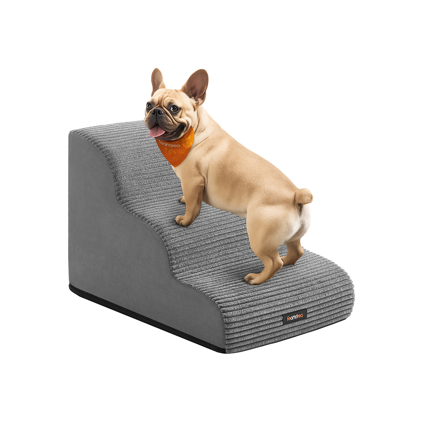 Dog Stairs – Waterproof PPS – Dove Grey – Gentle Slope with Anti-Slip Design