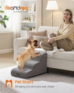 Dog Stairs – Waterproof PPS – Dove Grey – Gentle Slope with Anti-Slip Design