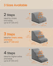 Dog Stairs – Waterproof PPS – Dove Grey – Gentle Slope with Anti-Slip Design