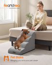 Dog Stairs – Waterproof PPS – Dove Grey – Gentle Slope with Anti-Slip Design