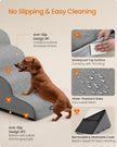 Dog Stairs – Waterproof PPS – Dove Grey – Gentle Slope with Anti-Slip Design