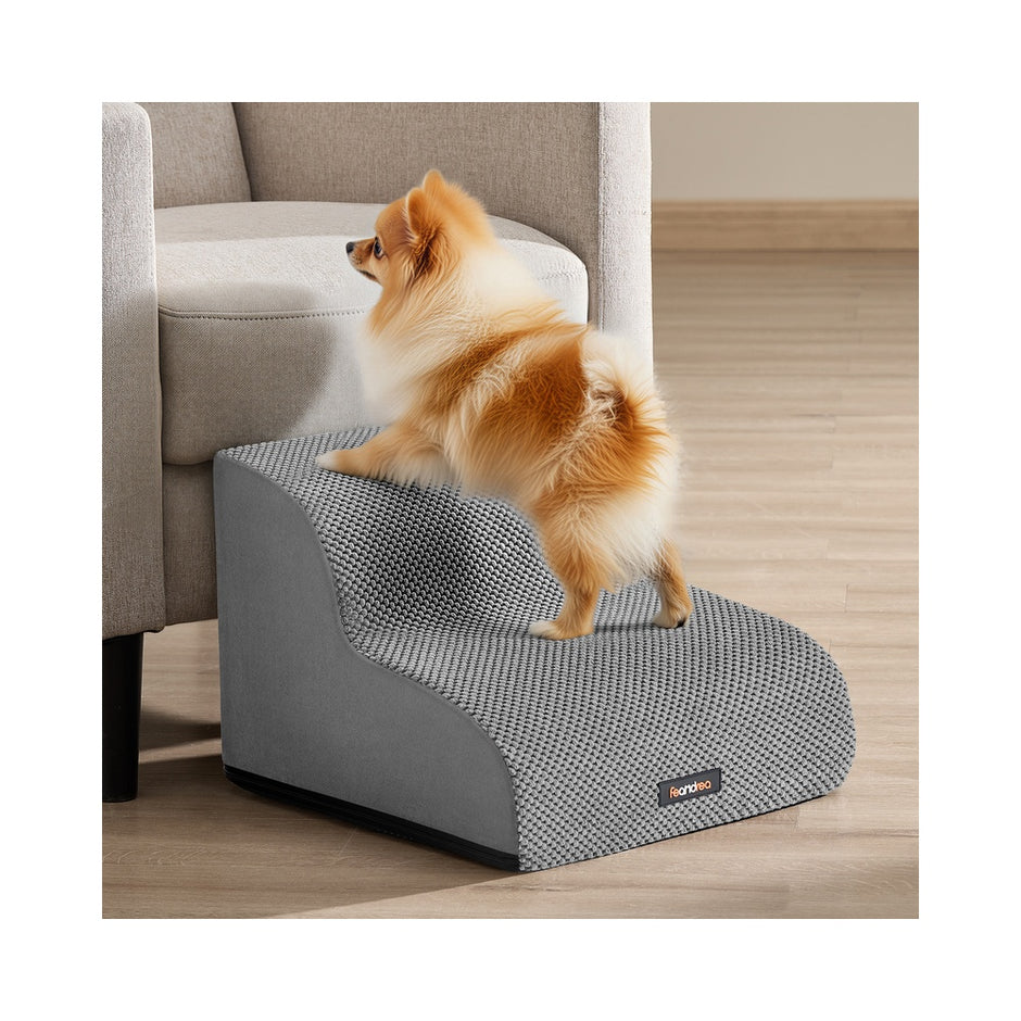 Dog Stairs - 40L - Faux Suede Fabric - Waterproof - Anti-Slip Design