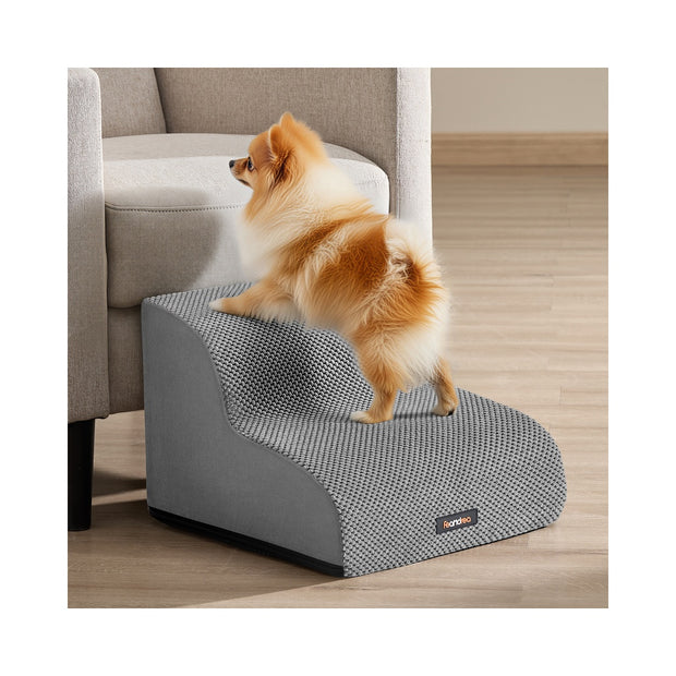 Dog Stairs - 40L - Faux Suede Fabric - Waterproof - Anti-Slip Design
