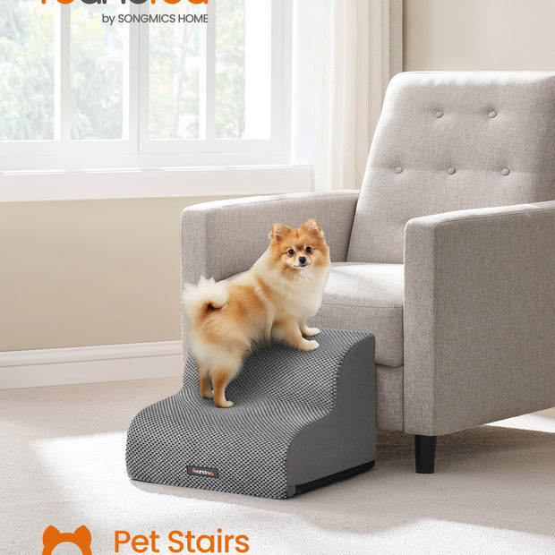 Dog Stairs - 40L - Faux Suede Fabric - Waterproof - Anti-Slip Design