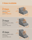 Dog Stairs - 40L - Faux Suede Fabric - Waterproof - Anti-Slip Design