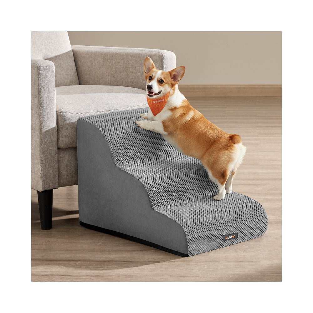 Dog Stairs - 40L - Faux Suede Fabric - Waterproof - Anti-Slip Design