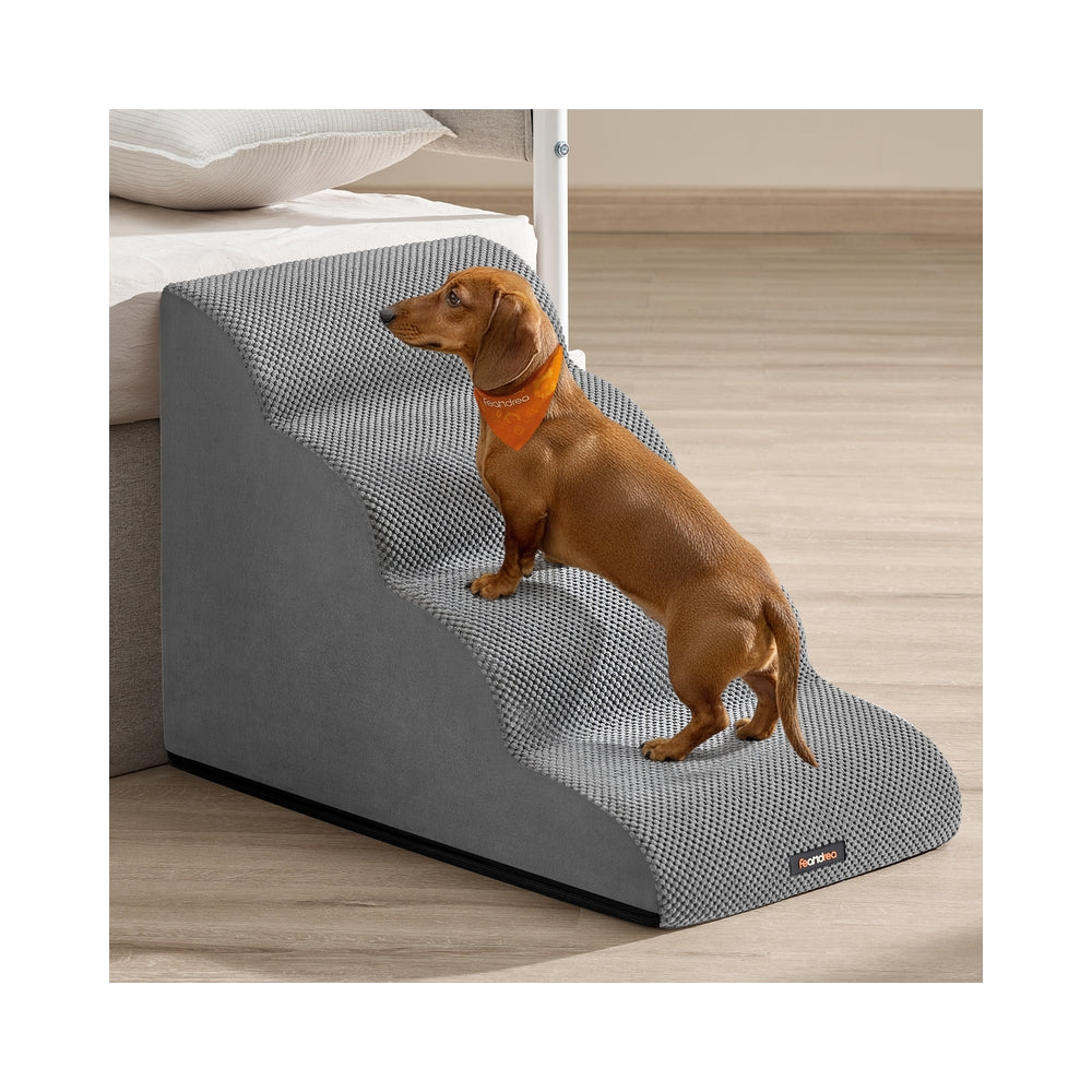 Dog Stairs - 40L - Faux Suede Fabric - Waterproof - Anti-Slip Design